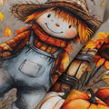 Bring cozy autumn vibes to your home with this Fall Curtain featuring pumpkins, sunflowers, leaves, and scarecrow design. Perfect seasonal window décor for Thanksgiving and harvest time.