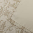 Beige blackout curtain with elegant floral patterns, offering excellent light blocking, enhanced privacy, and a warm, sophisticated look for living rooms, bedrooms, or home offices.