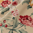 Charming beige blackout curtain with vibrant floral print, featuring yellow, red, and pink blossoms for a fresh, romantic look while providing excellent light blocking and privacy for any room.