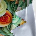 Nature-inspired blackout curtain featuring vibrant green, yellow, and orange roses with delicate butterfly accents, providing excellent light-blocking, privacy, and a fresh, lively touch to bedroom or living room décor.