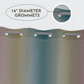 Colorful gradient blackout curtain with soft pink, yellow, and teal hues, designed to block light, enhance privacy, and bring a vibrant, modern charm to any bedroom or living space.
