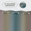 Colorful gradient blackout curtain with soft pink, yellow, and teal hues, designed to block light, enhance privacy, and bring a vibrant, modern charm to any bedroom or living space.