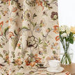 Floral Printed Blackout Curtains Grommet 2 Panels