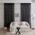 Black Sheer Curtains with Pom Pom Trim – Add modern elegance and soft light control to your space with these lightweight black sheer curtains, featuring a stylish pom pom edge for a chic decorative accent. Perfect for living rooms, bedrooms, or reading nooks, they gently filter sunlight while maintaining privacy, creating a cozy yet sophisticated atmosphere. Easy to match with contemporary or classic décor, these breathable curtains enhance your home with a touch of refined charm.
