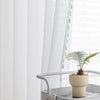White Sheer Curtains with Pom Pom Trim ¨C Create an airy, elegant atmosphere with these lightweight white sheer curtains, featuring delicate pom pom edging for a subtle decorative touch. Perfect for softening natural light while maintaining privacy, they add a fresh and cozy feel to bedrooms, living rooms, or reading nooks. Easy to pair with any d¨¦cor style, these breathable and stylish curtains enhance your space with effortless charm.
