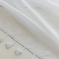 White Sheer Curtains with Pom Pom Trim – Create an airy, elegant atmosphere with these lightweight white sheer curtains, featuring delicate pom pom edging for a subtle decorative touch. Perfect for softening natural light while maintaining privacy, they add a fresh and cozy feel to bedrooms, living rooms, or reading nooks. Easy to pair with any décor style, these breathable and stylish curtains enhance your space with effortless charm.
