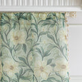 Floral Sheer Curtains with Green Leaves and Cream Blossoms – Bring the beauty of nature indoors with these elegant sheer curtains featuring a delicate pattern of lush green foliage and soft cream flowers. The airy, lightweight fabric allows natural light to filter through while adding a touch of privacy. Finished with charming tassel trim, these curtains are perfect for brightening living rooms, bedrooms, or garden-inspired spaces, creating a fresh and inviting atmosphere.

