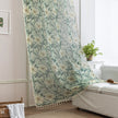 Floral Sheer Curtains with Green Leaves and Cream Blossoms ¨C Bring the beauty of nature indoors with these elegant sheer curtains featuring a delicate pattern of lush green foliage and soft cream flowers. The airy, lightweight fabric allows natural light to filter through while adding a touch of privacy. Finished with charming tassel trim, these curtains are perfect for brightening living rooms, bedrooms, or garden-inspired spaces, creating a fresh and inviting atmosphere.
