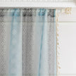 Light Blue Sheer Curtains with Subtle Geometric Pattern ¨C Add a serene and airy touch to your home with these elegant sheer curtains in a soft light blue hue, adorned with a delicate geometric design. The lightweight fabric gently diffuses natural sunlight, brightening your space while maintaining privacy. Finished with charming tassel edges, these curtains are perfect for living rooms, bedrooms, or coastal-themed interiors, creating a calm and stylish ambiance.
