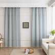 Light Blue Sheer Curtains with Subtle Geometric Pattern ¨C Add a serene and airy touch to your home with these elegant sheer curtains in a soft light blue hue, adorned with a delicate geometric design. The lightweight fabric gently diffuses natural sunlight, brightening your space while maintaining privacy. Finished with charming tassel edges, these curtains are perfect for living rooms, bedrooms, or coastal-themed interiors, creating a calm and stylish ambiance.
