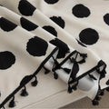 Black and White Polka Dot Sofa Cover – Bring a bold, modern twist to your living space with this eye-catching sofa cover featuring a classic black polka dot pattern on a crisp white background. Crafted from high-quality, soft, and durable fabric, it offers reliable protection against spills, stains, and everyday wear while instantly elevating your home décor. Perfect for contemporary, minimalist, or playful interiors, this slipcover combines functionality with timeless style to give your couch a fresh and f