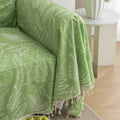 Fresh Green Leaf Sofa Cover – Refresh your living space with this nature-inspired sofa cover featuring a soft green background adorned with delicate white leaf patterns. Crafted from durable, breathable fabric, it offers excellent protection against spills, stains, and everyday wear while adding a calming, botanical touch to your home décor. Perfect for modern, eco-friendly, or minimalist interiors, this slipcover blends style and functionality, instantly revitalizing your couch with a fresh, inviting look.