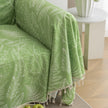 Fresh Green Leaf Sofa Cover ¨C Refresh your living space with this nature-inspired sofa cover featuring a soft green background adorned with delicate white leaf patterns. Crafted from durable, breathable fabric, it offers excellent protection against spills, stains, and everyday wear while adding a calming, botanical touch to your home d¨¦cor. Perfect for modern, eco-friendly, or minimalist interiors, this slipcover blends style and functionality, instantly revitalizing your couch with a fresh, inviting loo