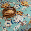 Floral Aqua Sofa Cover ¨C Brighten your living space with this elegant sofa cover featuring a fresh aqua background adorned with large, detailed blossoms in shades of yellow, white, and blue. Made from soft, breathable, and durable fabric, it offers excellent protection against spills, stains, and daily wear while adding a refreshing burst of color to your d¨¦cor. Perfect for farmhouse, cottage, or vintage-inspired interiors, this slipcover blends functionality with timeless floral charm, instantly revitali