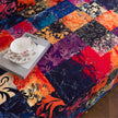 Colorful Patchwork Sofa Cover ¨C Add a bold and artistic statement to your home with this vibrant patchwork-style sofa cover, featuring an array of rich reds, deep blues, warm oranges, and golden yellows. Crafted from soft, durable fabric, it not only protects your couch from spills, dust, and wear but also instantly refreshes your living room with a cozy, bohemian charm. Perfect for modern, eclectic, or artistic interiors, this slipcover offers a unique blend of functionality and eye-catching design for ye