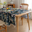 Boho Rectangle Tablecloth With Tassel Design