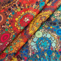Colorful Bohemian Round Tablecloth – Brighten your dining space with this vibrant round tablecloth featuring an eclectic mix of circular mandala-inspired patterns in bold red, yellow, turquoise, and blue hues. Accented with playful multicolor tassels, it adds a lively and artistic touch to any table setting. Perfect for kitchen tables, garden parties, picnics, or festive gatherings, this durable and eye-catching tablecloth is ideal for both everyday meals and special occasions.
