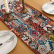 Colorful Bohemian Table Runner ¨C Add a touch of vibrant charm to your dining table with this intricately patterned boho-style table runner. Featuring rich earthy tones, geometric motifs, and a woven texture, it¡¯s perfect for elevating everyday meals or special gatherings. Ideal for coffee tables, dining settings, or sideboards, this decorative runner blends rustic warmth with artistic flair.
