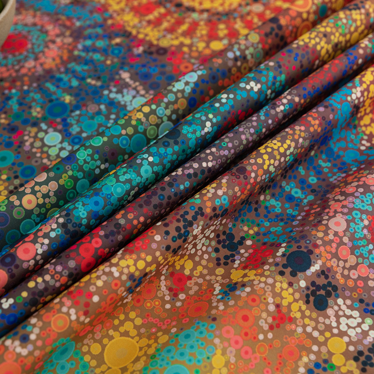 Dot Colorful Rectangle Tablecloth Boho Tassel Design